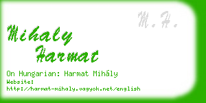 mihaly harmat business card